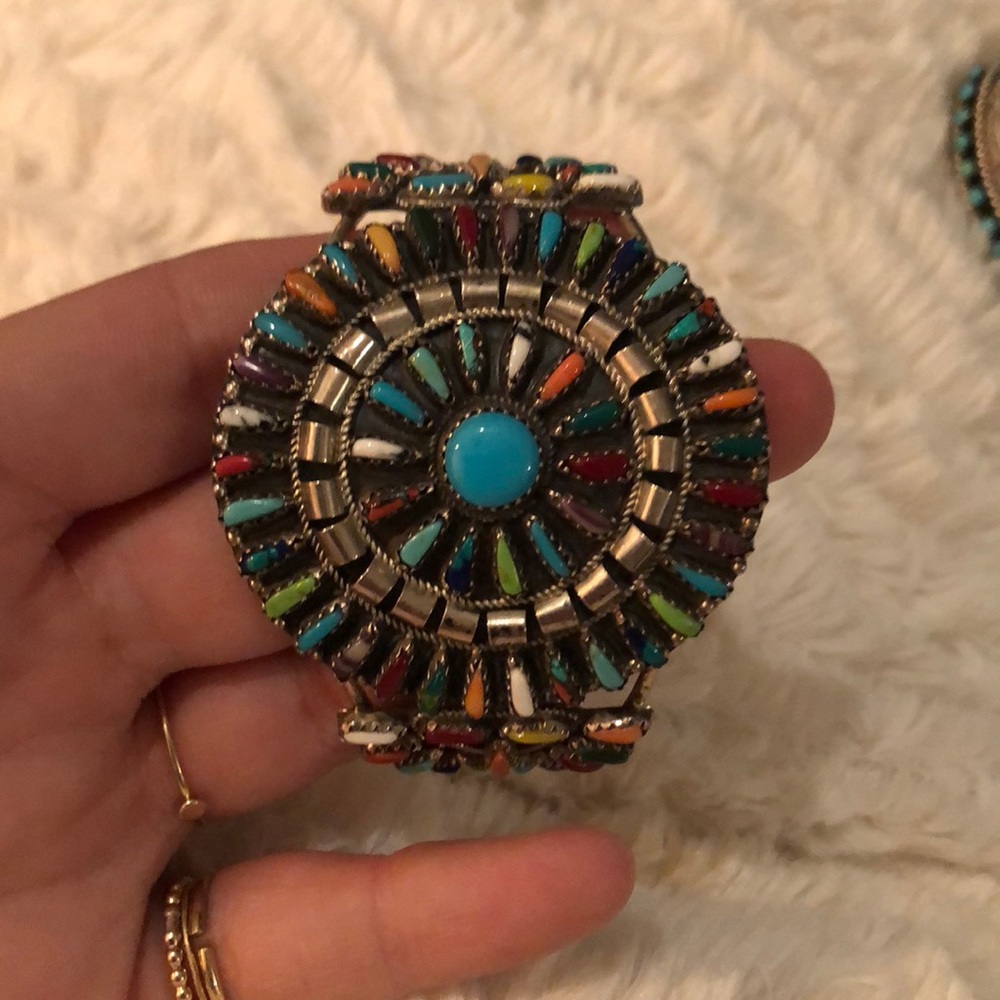Multicolor turquoise cuff